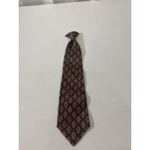 David Taylor Men's‎ Clip On Tie Maroon Made In USA 18In.